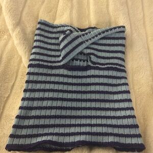 Blue and purple tube top with cross in the center size S